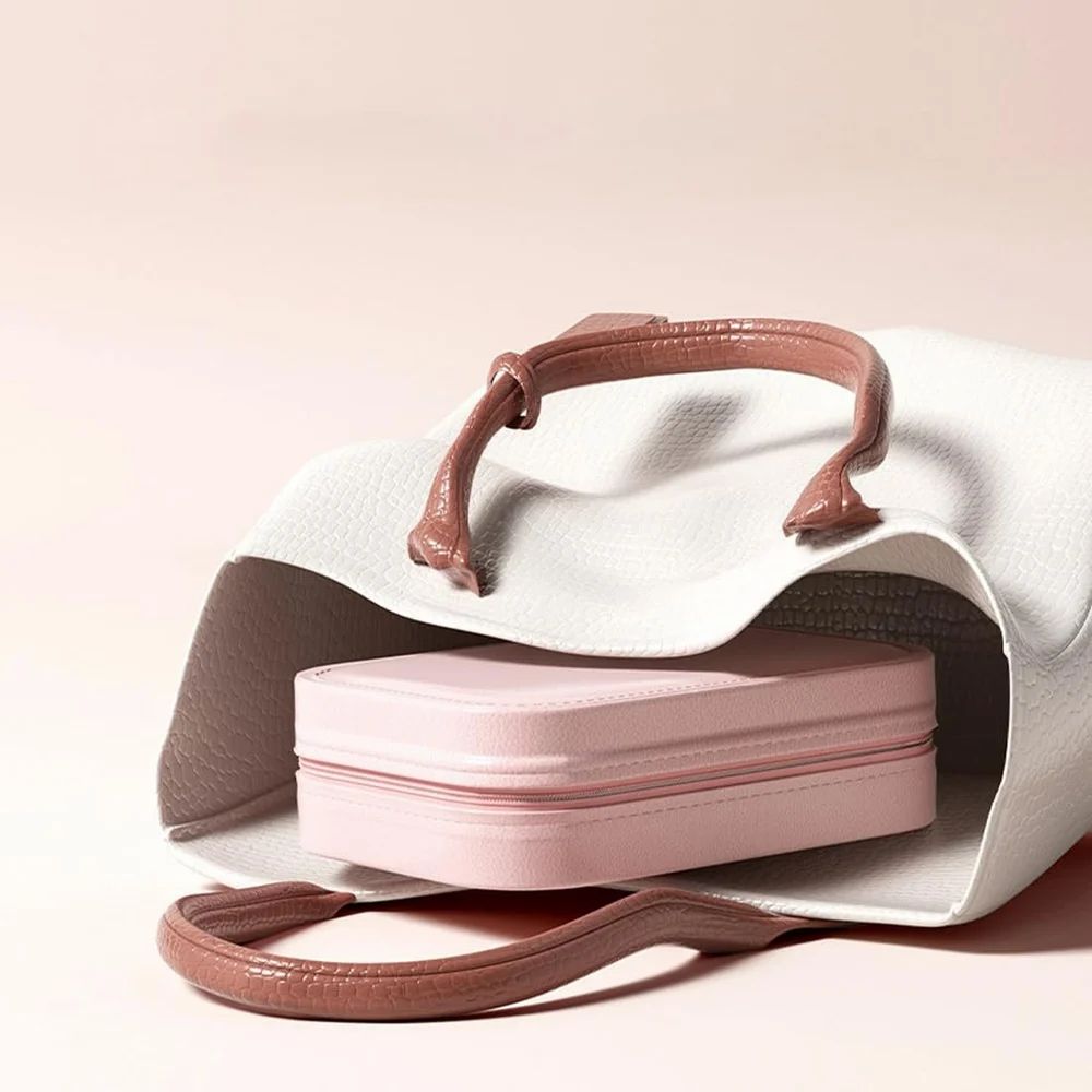 Compact Makeup Vanity With LED Mirror